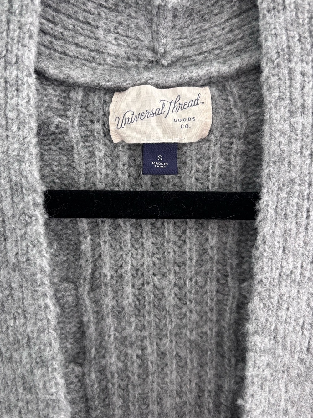 Universal Thread Gray Ribbed Knit Cardigan - Picture 2 of 2